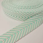 Tassenband 38 mm Jacquard Munt