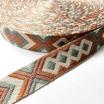 Tassenband 38/40 mm Tribal ceder/cognac/oud roze/cream