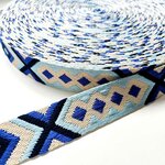 Tassenband 38/40 mm Tribal kobalt/sky/donkerblauw/cream