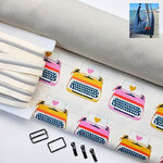 DIY pakket - Esmee tas Heavy Canvas Naturel / Typewriters