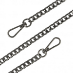 Tassenketting fijn gun black 60 cm (2 stuks)