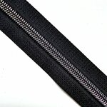 Rits zwart met gun black tandjes