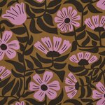 Canvas Bloemen Groen/Bruin/Paars
