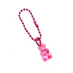 Bag Charm Gummi Beer Donker Roze