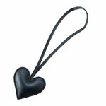 Bag Charm Hart zwart