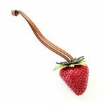Bag Charm Aardbei rood