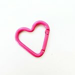 Bag Charm Musketon hart donkerroze