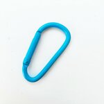 Bag Charm Musketon ovaal azuur blauw