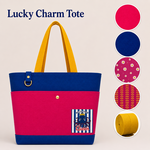 Lucky Charm Tote - DIY kit - Kobalt/Fuchsia/Mosterd