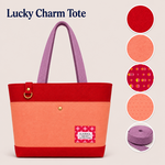 Lucky Charm Tote - DIY kit - Brick/Abrikoos/Orchid