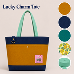 Lucky Charm Tote - DIY kit - Navy/Oker/Sage