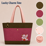 Lucky Charm Tote - DIY kit - Olive/Donkerroze/Oud Roze
