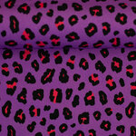 Canvas Leopard paars/fuchsia