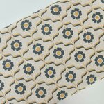 Canvas linnenlook Art Deco flowers