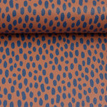 Kunstleer Brush Cognac/Donkerblauw