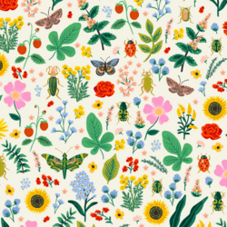 Curio - Cream Metallic Fabric