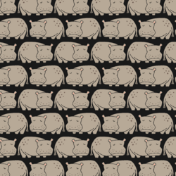 COUPON - Rising Sun - Weary Hippo - Black