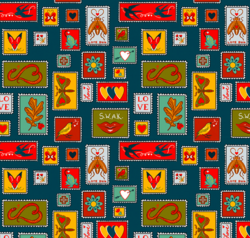 Love Letters - Postage Stamps - Teal