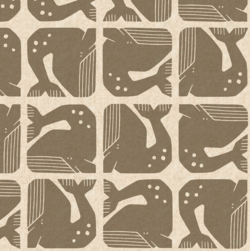 By The Seaside - Grumpy Whale - Gray Unbleached Katoen
