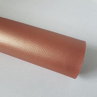 Faux leather copper metallic