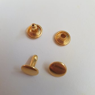 Holniet 9 mm dubbele kop goud - korte pin