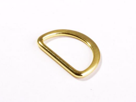 D-ring fel goud 25 mm