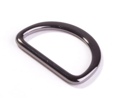 D-ring zwart nikkel 25 mm