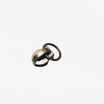 Trekker met ring voor rits 6 mm brons