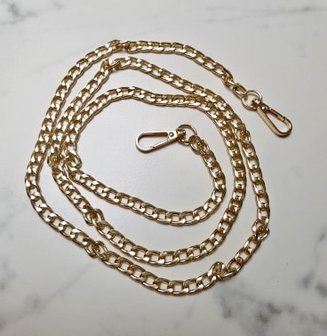 Tassenketting fijn goud 90 cm