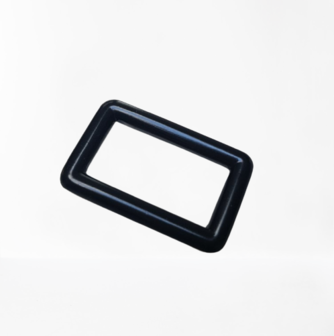 Rechthoekige passant mat zwart binnenmaat 25 mm