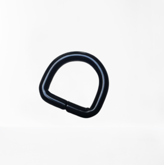 D-ring mat zwart binnenmaat 20 mm