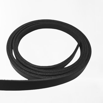 Lederen riem zwart 10 mm