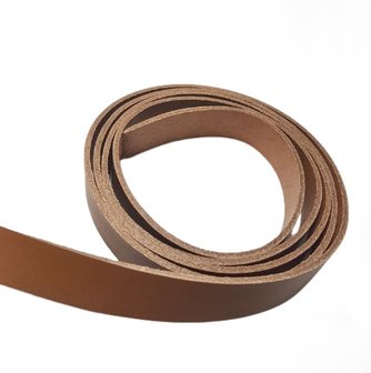 Lederen riem cognac 19 mm