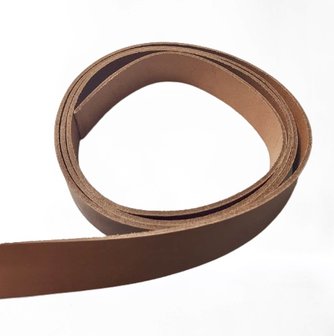 Lederen riem cognac 24 mm