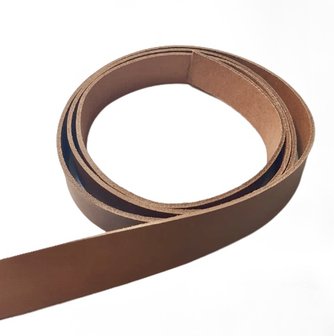 Lederen riem cognac 28 mm