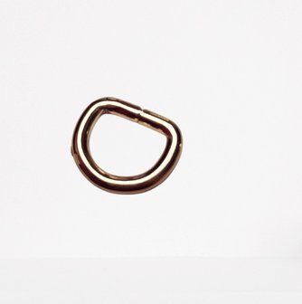 D-ring licht goud 13 mm