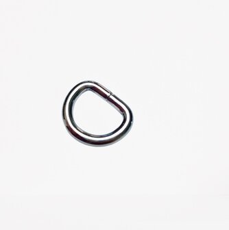 D-ring zilver 13 mm