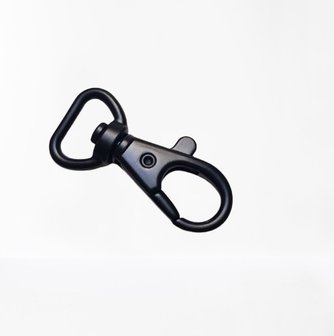 Musketon mat zwart 13 mm