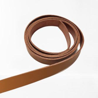 Lederen riem camel 19 mm