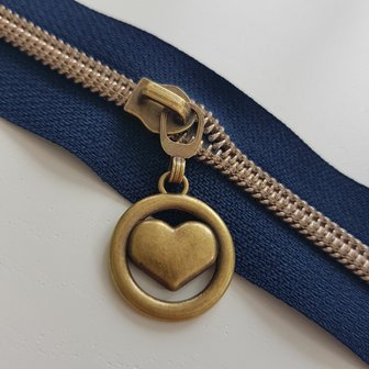 Trekker In my Heart messing antiek/brons 6 mm