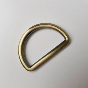 D-ring antiek messing/brons fijn 30 mm