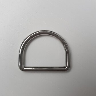 D-ring fijn zilver 25 mm