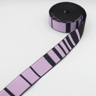 Tassenband Vertical Stripes Lila/black 38/40 mm