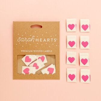 Labels &#039;Pink Heart&#039;