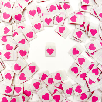 Labels &#039;Pink Heart&#039;