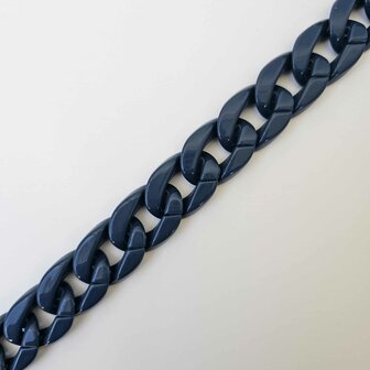 Recycled Ketting acryl donker blauw