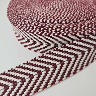 Tassenband 38 mm Jacquard Bordeaux