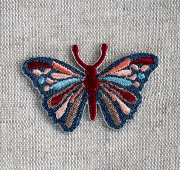 Strijkapplicatie vlinder blauw