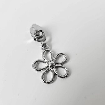 Trekker flower zilver 6 mm