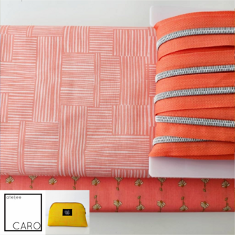 Daisy Zipper Pouch DIY pakket - Coral Vibes